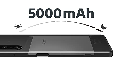 Sony Xperia 5 IV Teléfono Inteligente, OLED de 6.1" 21:9 HDR, Tasa de Refresco de 120 Hz, Entrada de Audio de 3.5 mm, Android 12, Libre, 8 GB de RAM, 128 GB de Almacenamiento, Negro
