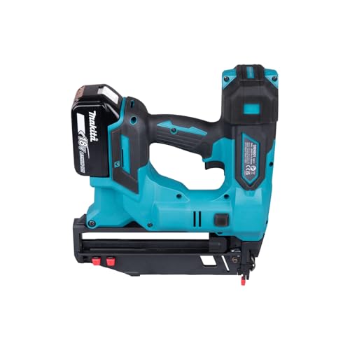 Makita DBN601RTJ 18V Li-ion LXT - Clavadora de acabado sin escobillas completa con 2 baterías de 5,0 Ah y cargador suministrado en una funda Makpac
