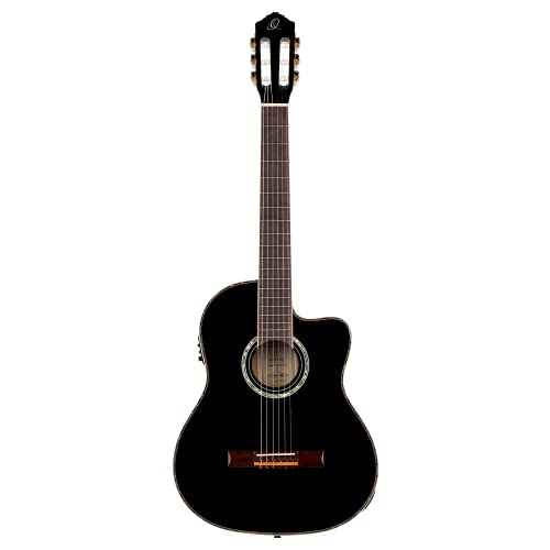 Ortega Classical Guitar Family Series Pro 44 Incluye funda BK Negro RCE141BK