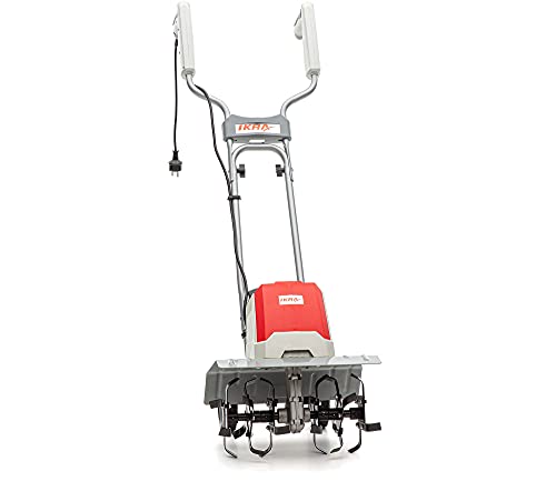 IKRA motoazada eléctrica motocultor IEM 1200, Ancho de Trabajo 40cm, Profundidad 20cm, Incluye extirpador Manual