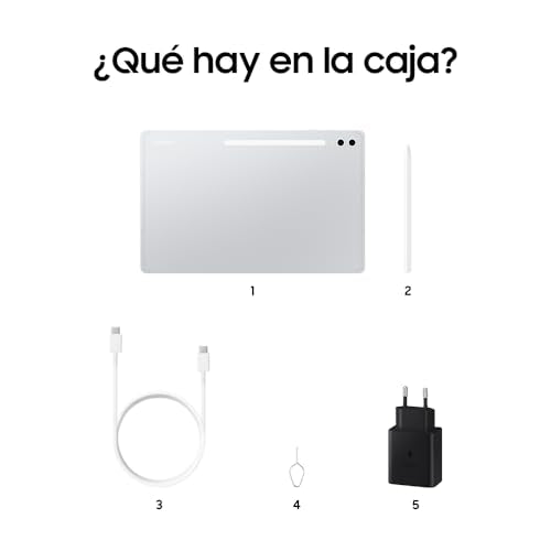Samsung Galaxy Tab S10 Ultra 256GB + Cargador - Tablet IA, Tableta Android Wifi, 12GB RAM, Pantalla AMOLED, Antirreflejos, S Pen Incluido, Plata (Versión Española)