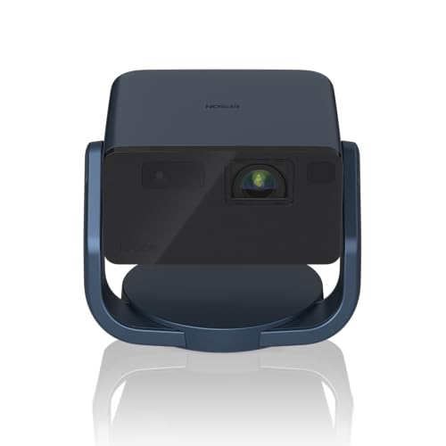 Epson EF-22N Mini Smart Laser Projector | Proyector Portátil Full HD, 1920 x 1080p, Altavoz Bluetooth de 5W, Proyección a Pared, Suelo o Techo, 1000 Lúmenes, Google TV | 150", Azul/Negro