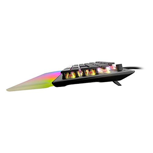 ROCCAT Vulcan II MAX - Teclado de Juego óptico y mecánico para PC, Teclas retroiluminadas RGB Personalizables, reposamuñecas, interruptores Titan II, Placa de Aluminio, Negro