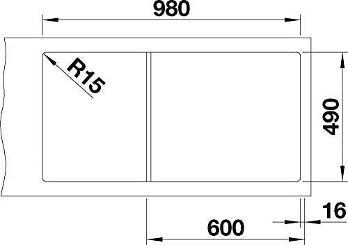 BLANCO 524056 CENAR, 60 cm Unterschrank