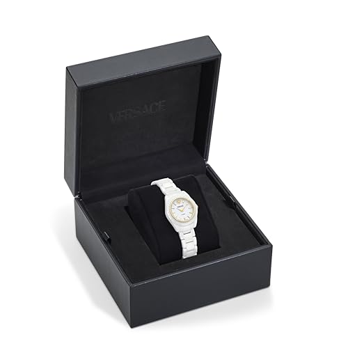 Versace Reloj Analógico para Mujer'S de Cuarzo Suizo con Correa en Cerámica VE9F00224