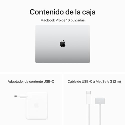 Apple 2023 MacBook Pro (de 16 Pulgadas, Chip M3 Pro de Apple con CPU de Doce núcleos y GPU de dieciocho núcleos, 18GB Memoria unificada, 512 GB) Teclado portugués - Negro Espacial