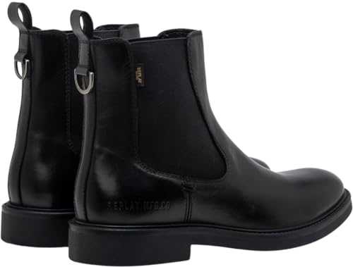 Replay Miles Chelsea, Botas Cortas al Tobillo Hombre, 003negro, 45 EU