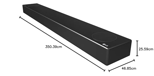 LG SN7CY - Barra de sonido Hi-Res con Dolby Atmos (24 bits/192 kHz, 160 W de potencia, sistema 3.0.2, subwoofer integrado, 4 KPass Through y Bluetooth con tecnología Meridian)