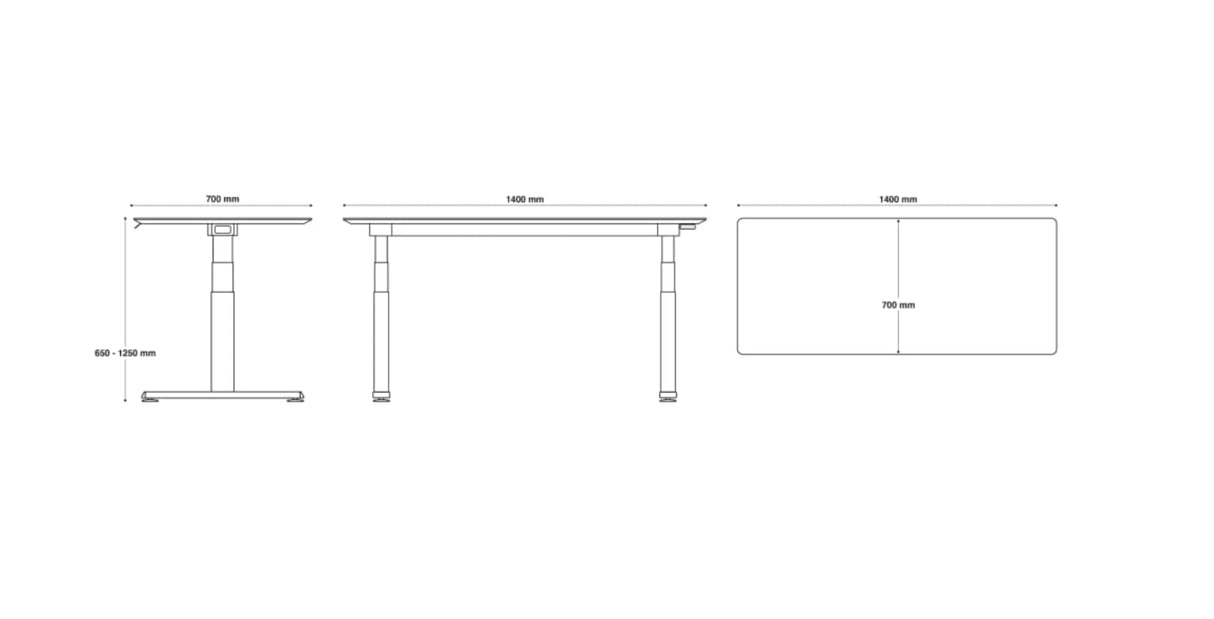 Steelcase Solo Mesa Altura Ajustable Eléctrica para Trabajar de Pie o Sentado, Controlador Programable, Potente motor, Sensor Anticolisión y Red de Gestión de Cables. Acabados en Nieve/Nieve