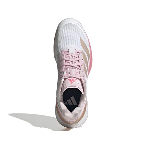 adidas Defiant Speed 2 Tennis Shoes, Zapatillas de Tenis Mujer, FTWR White/Ash Pearl/Bliss Pink, 39 1/3 EU