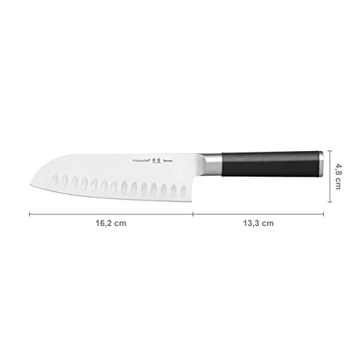 Fiskars Set de cuchillos, Sensei, 5 piezas, Cuchillo chef, Cuchillo pan, Cuchillo Santoku, Cuchillo verduras, Cuchillo para pelar, Acero inoxidable con alto contenido de carbono/plástico, 1025845