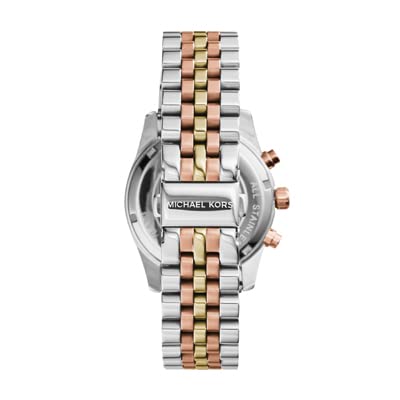 Michael Kors - Reloj Lexington cronógrafo de Cuarzo con Correa de Acero Inoxidable en Tonos Plateados y Dorados para Mujer MK5735