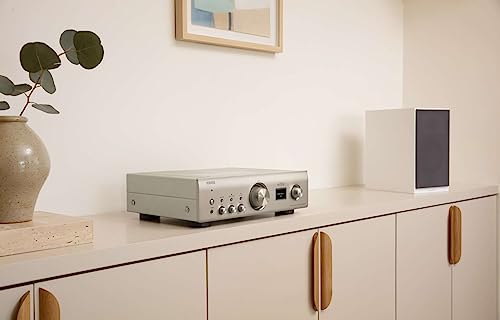 DENON Amplificador de Rosso Completo con Streaming de música a través de HEOS Built-in, Plata