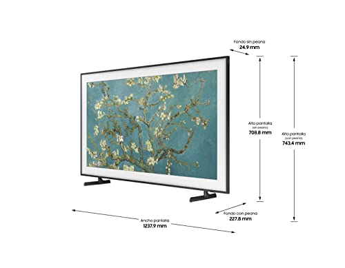 SAMSUNG TV The Frame 2023 55LS03 - Smart TV de 55", Galería de Arte con Display Mate, Marcos Intercambiables, Tecnología Quantum Dot, One Connect y Cable Casi Invisible, Soporte de Pared Slim