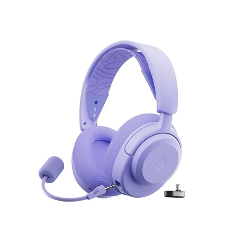 SteelSeries Arctis Nova 3P Wireless Auriculares Gaming multiplataforma - App - Batería 40h - Controladores magnéticos de neodimio - 2,4 GHz/Bluetooth - Micro extraíble - PS5, PS4, PC, Switch -Lavanda