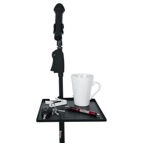 Gator Frameworks (GFW-SHELF0909) - Soporte de micrófono con abrazadera de 9 x 9 pulgadas, área de superficie con capacidad de peso de 10 libras