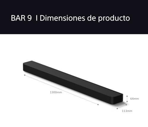 SONY BRAVIA Theatre Bar 9 – Barra de Sonido TV, Dolby Atmos®, 13 Altavoces, Wi-Fi®, Bluetooth®, 360 Spatial Sound Mapping, Modelo 2024