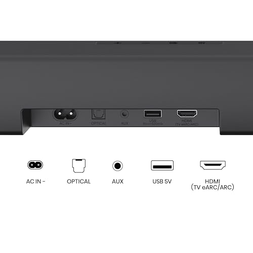 Hisense AX5100Q - Barra de Sonido 5.1, 580W, 8 Altavoces, Subwoofer y Altavoces Traseros Semi-Inalámbricos, Dolby Atmos, Hi-Concerto, HDMI eARC, Bluetooth 5.3, Ez Play