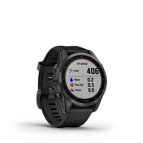 Garmin fēnix 7S Solar, Reloj GPS Multideporte con Carga Solar, Pantalla táctil, frecuencia cardíaca, mapas y música, Negro, Reacondicionado