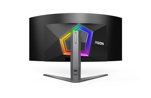 AOC Agon Pro AG456UCZD - Monitor Gaming Curvo OLED WQHD, 240 Hz, 0,03 ms GtG, HDR10, FreeSync Prem. Pro, compilación G-Sync. (34440x1440, HDMI 2.0, DisplayPort 1.4, USB-C, concentrador USB) Negro