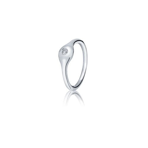 Pandora - Anillo de oro blanco de 14 quilates, talla 12 (16,56 mm)