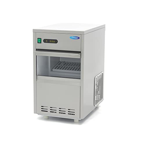Máquina de cubitos de hielo con espacio de almacenamiento de 5 KG - 24 KG de cubitos de hielo por día - Catering - Máquina de cubitos de hielo de acero inoxidable