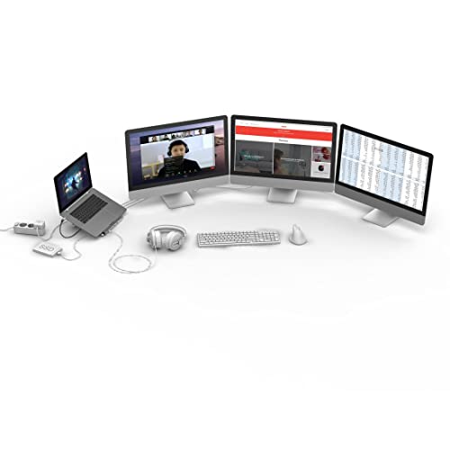 Hama | Docking Station USB-C 12 en 1 (12 Puertos, Max. Resolución: 4k, USB-A, USB-C, Ethernet, Audio 3.5mm) Gris