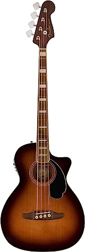 Fender Guitarra acústica de 4 cuerdas, mano derecha, explosión de borde sombreado (0970783164)