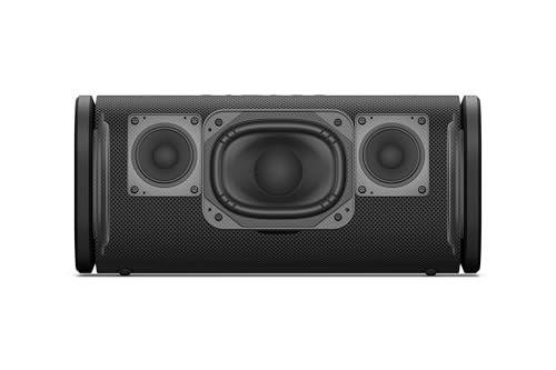 Sony ULT Field 5, Altavoz portátil Bluetooth Potente, 25 H de batería, 2 Modos ULT Power Sound, Resistente al Agua y al Polvo, 360 Luces, Correa Extraible para el Hombro, Compacto, Negro