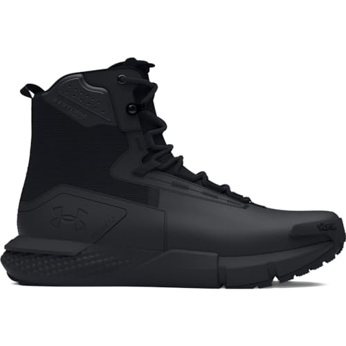 Under Armour Mens Charged Valsetz Waterproof Zip Walking Boots, Black Black Jet Gray, 44 EU