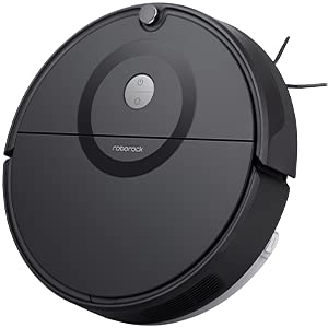 Roborock E5 Robot Aspirador y Mopa para Todos los Suelos con Control Remoto y App/Voz (2500Pa, 200min de duración, 640ml polvo/180ml tanque de agua, auto. Sistema de ruta giroscópico) Negro