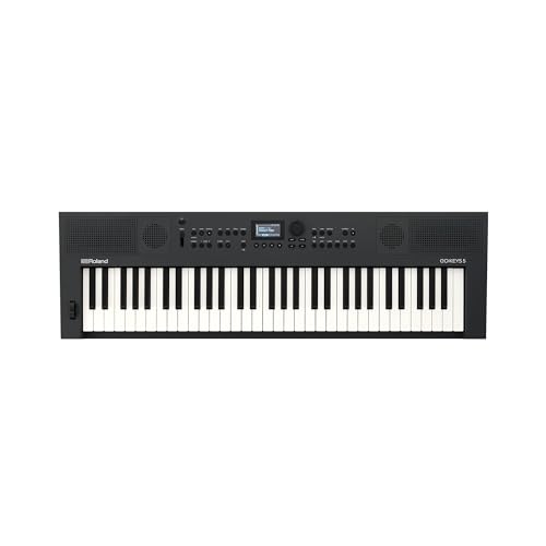 Teclado para creación musical Roland GO:KEYS 5 | Teclado de 61 notas | Generador ZEN-Core con más de 1.000 sonidos integrados | Altavoces estéreo integrados | Entrada de micro – Grafito