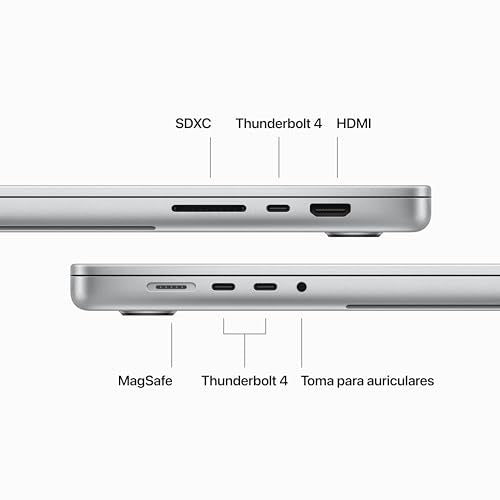 Apple 2023 MacBook Pro (de 16 Pulgadas, Chip M3 Pro de Apple con CPU de Doce núcleos y GPU de dieciocho núcleos, 18GB Memoria unificada, 512 GB) Teclado portugués - Negro Espacial