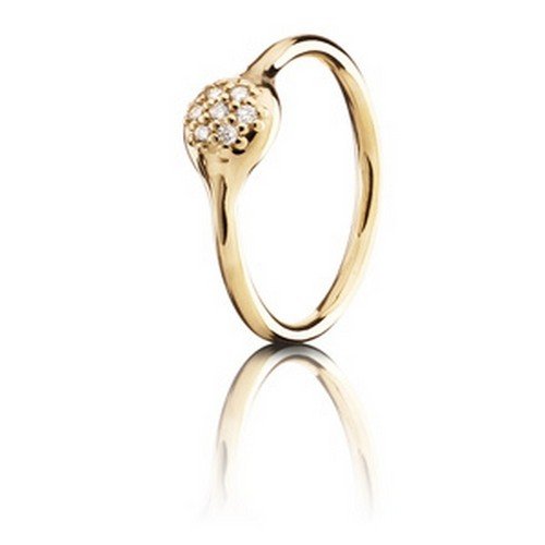 Pandora 970110D-54 - Anillo de oro amarillo de 18 quilates, talla 14 (17,2 mm)