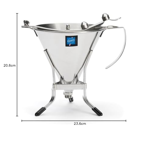 De Buyer, EMBUDO AUTOMATICO, TODO INOX, 3 CAUDALES,1,5 L. CON SOPORTE-Ø17,5 CM- 1,5 L., CON SOPORTE-3354.12