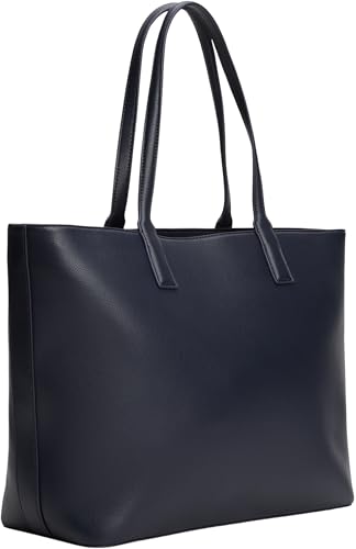 Tommy Hilfiger Bolso Tote Mujer Logotape con cremallera, Azul (Space Blue Corp), Talla Única