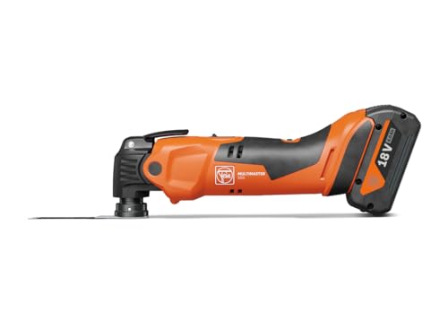 FEIN Multimaster a batería AMM 500 Plus Top 4.0 Ah AS, MultiTool con rápida velocidad, más de 30 accesorios para serrar en madera, metal y lijar, Compatible con baterías AMPShare/Bosch Professional