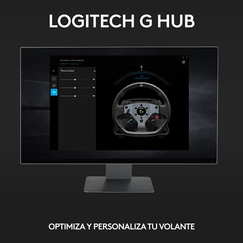Logitech G PRO Racing Wheel, PC, fuerza de 11 N⋅m, accionamiento directo, Force Feedback TRUEFORCE,palancas de cambio magnéticas, doble embrague,pantalla OLED, desacople rápido, distribución PRO