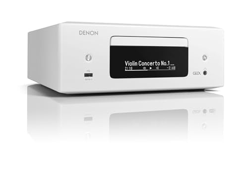 Denon RCD-N12DAB Sistema compacto, amplificador HiFi, reproductor de CD, radio por Internet, transmisión de música, HEOS Multiroom, Bluetooth y WiFi, AirPlay 2, compatible con Alexa, 2 entradas
