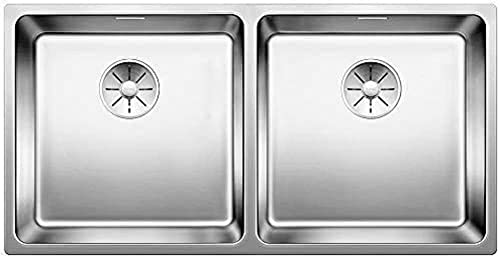 Blanco 522985 Fregadero de cocina de acero inoxidable, 400mm/400mm