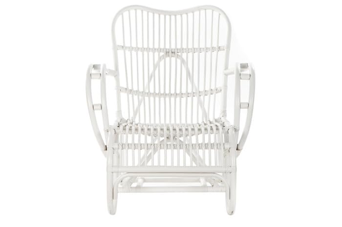 Mecesdora de Ratan Blanca 75x85x85 cm