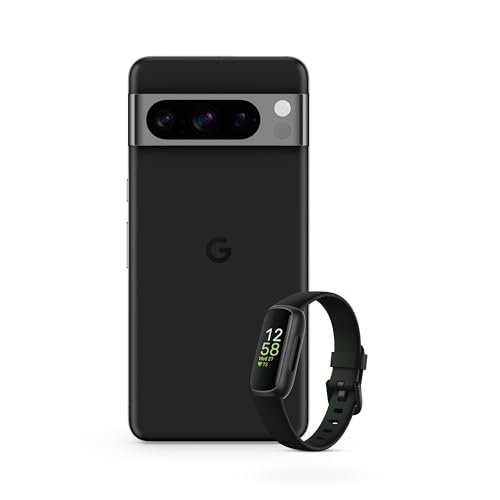 Google Pixel 8 Pro - Smartphone Android Libre con Lente teleobjetivo - Obsidiana, 512GB + Fitbit Inspire 3, la Pulsera de Salud y Actividad física con hasta 10 días de batería - Negro