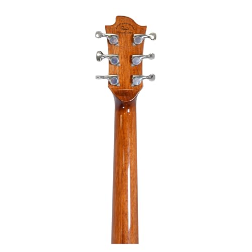 Sevinia Guitarra electroacústica, estilo occidental con parte superior de cedro macizo y parte trasera y laterales de palisandro, ecualizador de 3 bandas, afinador, diapasón de palisandro, bolsa