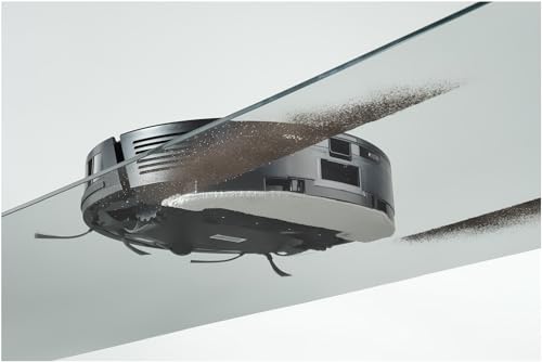 SENCOR Robot Aspirador y fregasuelos SRV 6450BK - Ultra Potente 3000Pa, Limpieza Húmeda/Seca, Navegación Giroscópica, Silencioso, Control Intuitivo a través de la Aplicación, Larga Autonomía