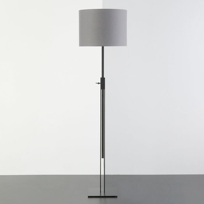 LAMPARA DE PIE 25X25X100/200 METAL NEGRO SIN PANTALLA