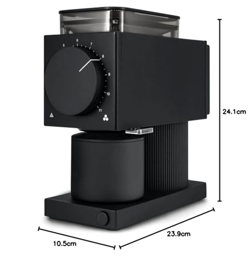 Molinillo de café Fellow Ode - Molinillo de granos de café con 31 ajustes para goteo, prensa francesa y preparación en frío - Molinillo eléctrico de tamaño pequeño - Negro mate