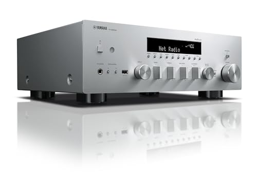 Yamaha R-N600A Receptor de canales Hi-Fi, con MusicCast y streaming inalámbrico, audio de alta resolución, SABRE DAC y Pure Audio Fidelity, gris