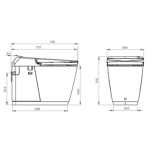 SFA Sanismart - Escobilla de inodoro con diseño compacto y ligero
