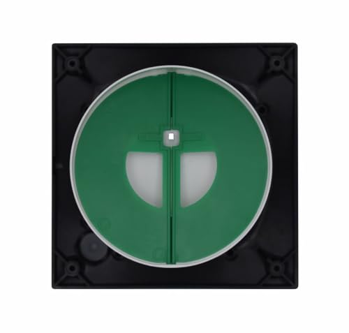 Airflow QT100 HT - Ventilador extractor de baño ultra silencioso 25 dB, eficiencia energética 5W, humedad ajustable 60-90% RH, dos velocidades 21/25 l/s, control de temporizador, clasificación IP45,