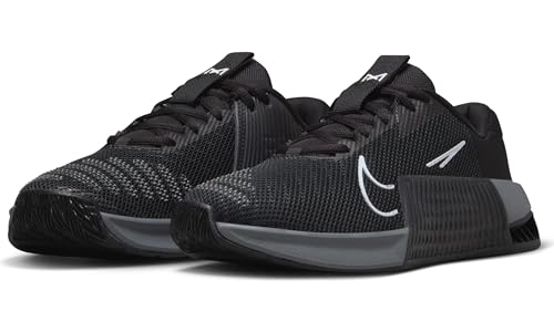 NIKE W Metcon 9, Sneaker Mujer, Black White Anthracite Smoke Grey, 39 EU